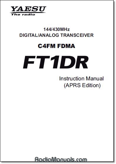 FT1DR APRS Instruction Manual - Click Image to Close